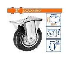 Bánh xe đẩy cao su cố định 3"