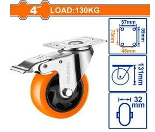 Bánh xe đẩy  xoay 4" có khóa WJL2343