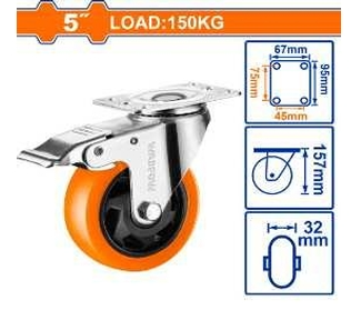 Bánh xe đẩy xoay 5" có khóa WJL2353