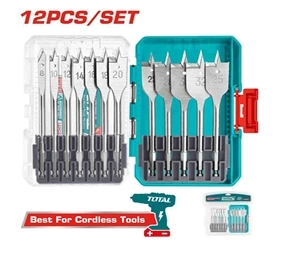 Bộ 12 mũi  khoan gỗ dẹp