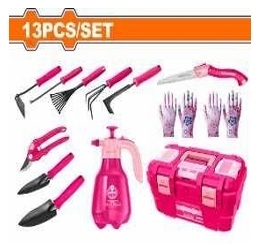 Bộ 13 món dụng cụ làm vườn (hồng)