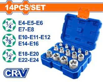 Bộ 14 đầu tuýp loại E WST3D14