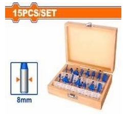 Bộ 15 mũi phay gỗ 8mm