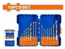 Bộ 16 mũi khoan  kim loại, bê tông  và gỗ