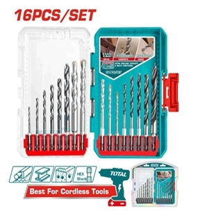 Bộ 16 mũi  khoan kim  loại, khoan  tường và  khoan gỗ