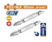 Bộ 2 Mũi bắt vít 2 đầu PZ2+SL665mm