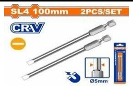 Bộ 2 mũi vít dẹp nối dài SL4x100mm