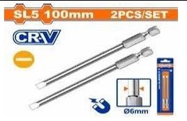 Bộ 2 mũi vít dẹp nối dài SL5x100mm