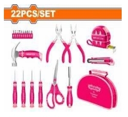 Bộ 22 món dụng cụ cầm tay (hồng)