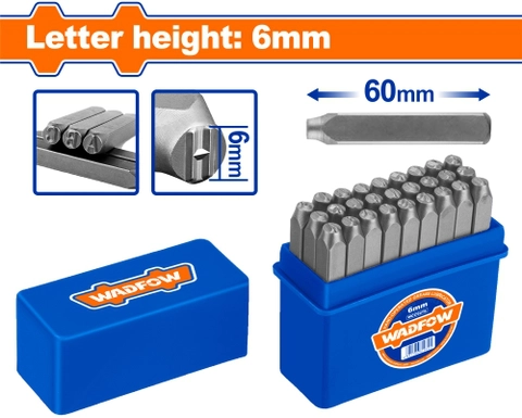 Bộ 27 mũi đột chữ cái 6mm wadfow WCC9276