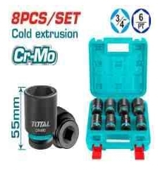 Bộ 8 đầu  tuýp tác động  3/4"DR