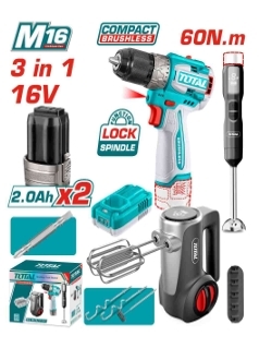 Bộ combo 3  trong 1 máy  khoan dùng  pin 16V  model  TDLI16681