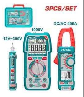 Bộ combo  bút thử điện  THTS33001  & đồng hồ  vạn năng kỹ  thuật số  TMT531000  2 & kềm đo  AC kỹ thuật  số  TMT762002