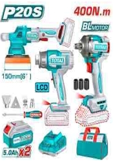 Bộ combo  máy thổi nhiệt  TBLI2003 &  máy đánh  bóng  TAPLI2015 &   máy siết  buloong  TIWLI20401  không chổi  than dùng pin  20V