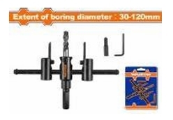 Bộ mũi khoan khoét lỗ tròn điều chỉnh 30-120mm (gỗ và thạch cao)