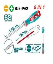 Bộ tua vít 2  trong 1 chất  liệu S2