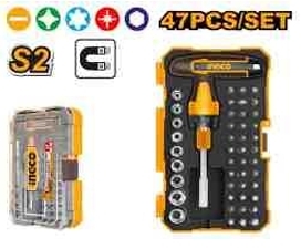 Bộ tua vít tay cầm  chữ T 47 chi tiết