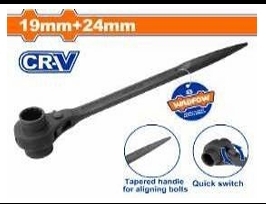 Cờ lê đuôi chuột tuýp đôi 19mm+24mm