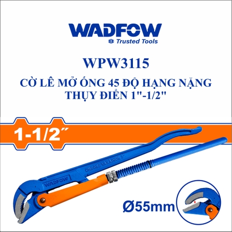 Cờ lê mở ống 45 độ hạng nặng Thụy Điển 1"-1/2" wadfow WPW3115
