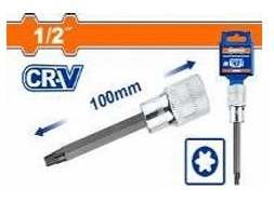 Đầu tuýp 1/2" ra đầu vít lục giác sao dài T25x100mm