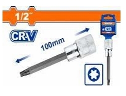 Đầu tuýp 1/2" ra đầu vít lục giác sao dài T27x100mm