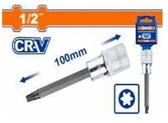 Đầu tuýp 1/2" ra đầu vít lục giác sao dài T60x100mm