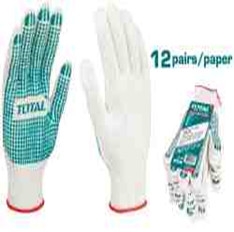 Găng tay dệt kim & có đốm chấm nhựa PVC size XL TSP11102