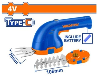 Máy cắt tỉa làm  vườn dùng pin  4V (không kèm  đầu và dây cáp  sạc) WJC1504