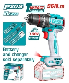 Máy khoan  búa không  chổi than  dùng pin 20V  (không kèm  pin & sạc)