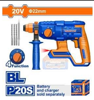 Máy khoan đục  bê tông dùng pin  20V-22mm  (không kèm pin  sạc) WLM15220