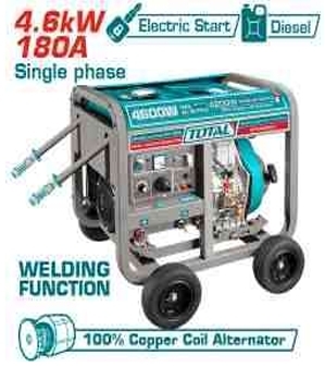 Máy phát điện  dùng dầu  diesel (kết  hợp chức  năng máy  hàn)  4.6KKW/180  A