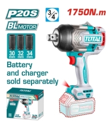 Máy siết  buloong  không chổi  than dùng pin  20V (không  kèm pin &  sạc)