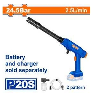 Máy xịt rửa  dùng pin 20V  (không kèm pin  sạc) WQX1528