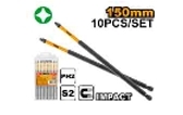 Mũi bắt vít hai  đầu PH2x150mm  (có nam châm hít)