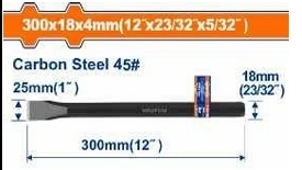 Mũi đục dẹp nguội 25x18x300mm