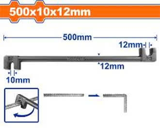 Vam càng cua uốn sắt 10x12mm WQB3350