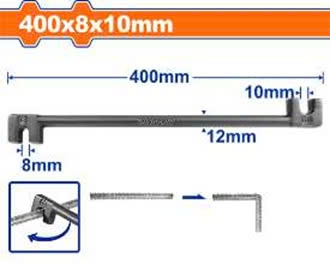 Vam càng cua uốn sắt 8x10mm WQB3340