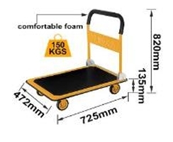 Xe đẩy hàng 4  bánh gấp gọn  (150kg)