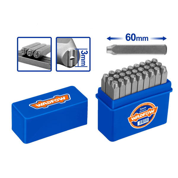 Bộ 27 mũi đột chữ cái 3mm WadFow WCC9273