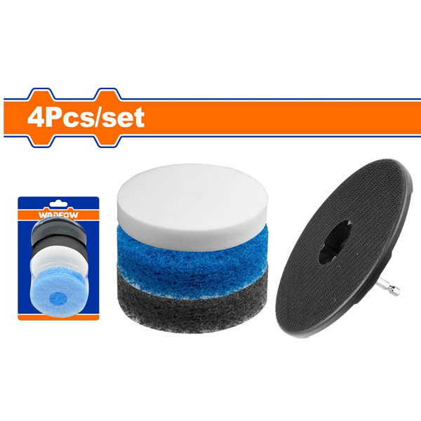 Bộ 4 miếng chà sàn và đế tròn 3.5' WadFow WND4406