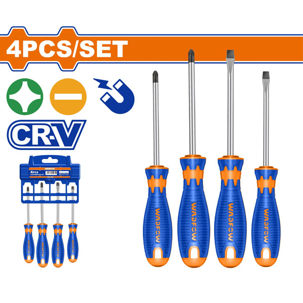 Bộ 4 tua vít dẹp & bake WadFow WSS1204