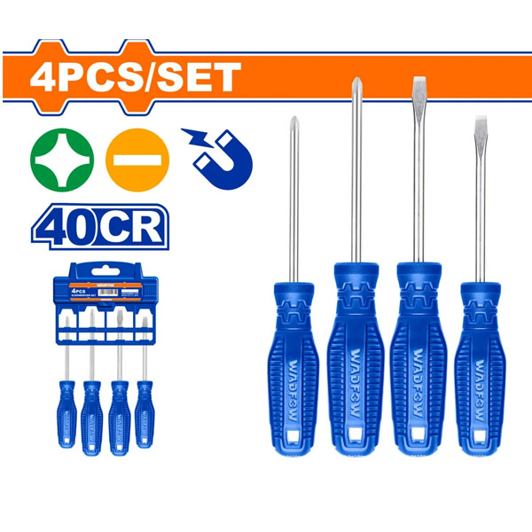 Bộ 4 tua vít dẹp & bake WadFow WSS2204