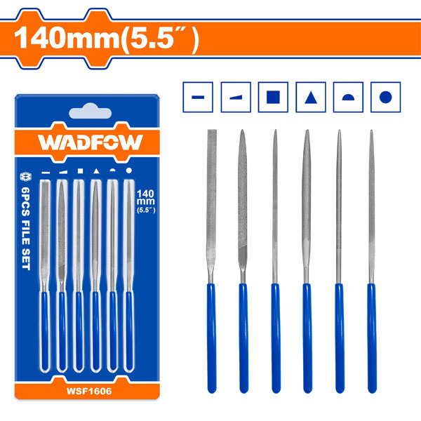 Bộ 6 giũa tiện dụng 140mm(5.5') WadFow WSF1606