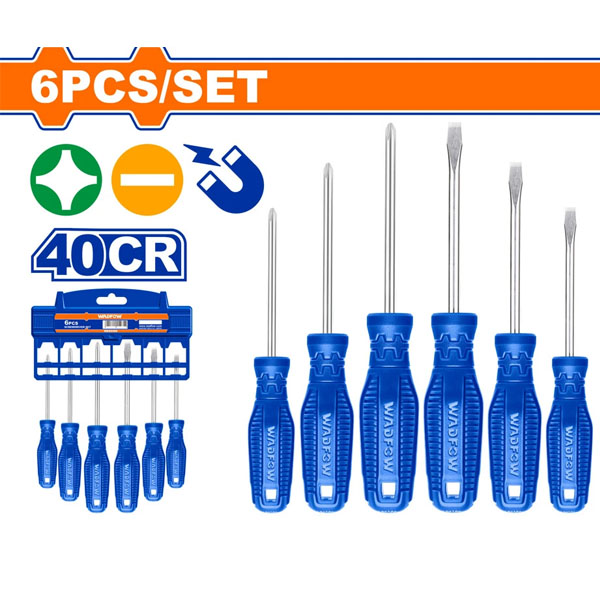 Bộ 6 tua vít dẹp & bake WadFow WSS2206