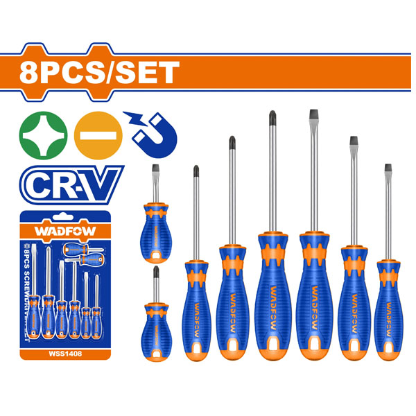 Bộ 8 tua vít dẹp & bake WadFow WSS1408