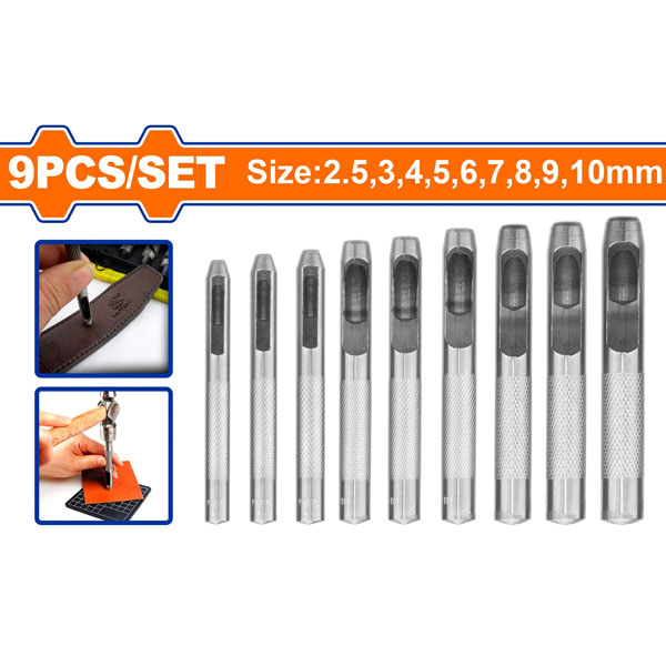 Bộ 9 mũi đục lỗ vải da WadFow WCC7509