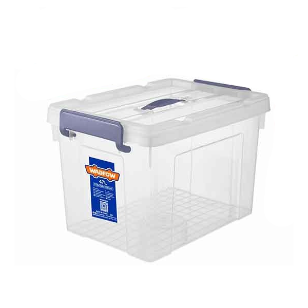 Hộp nhựa trữ kho trắng trong 47L WadFow WTB2350