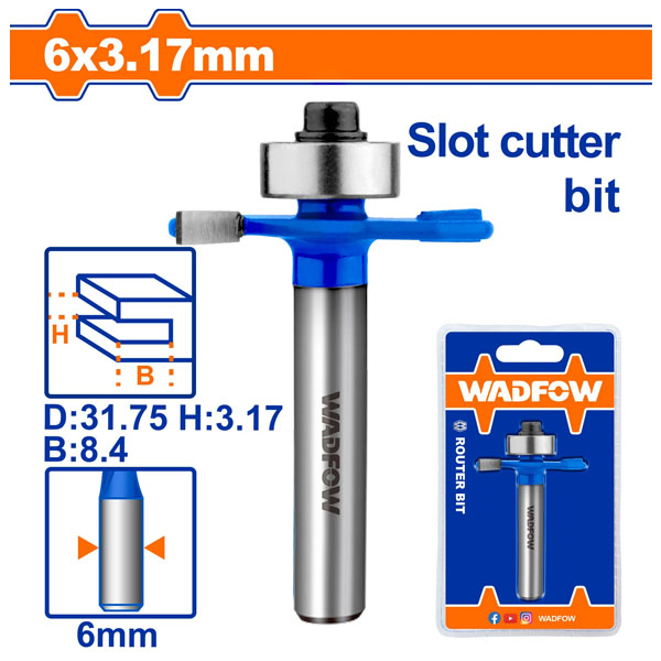 Mũi phay gỗ cắt rãnh 6x6x3mm WadFow WRG4402
