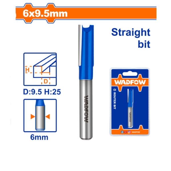 Mũi phay gỗ thẳng WadFow WRG1403 6x9.5mm