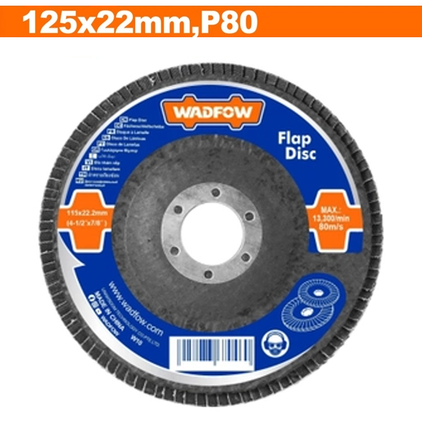 Nhám xếp nâu 125x22mm, P80 Wadfow WYL2303